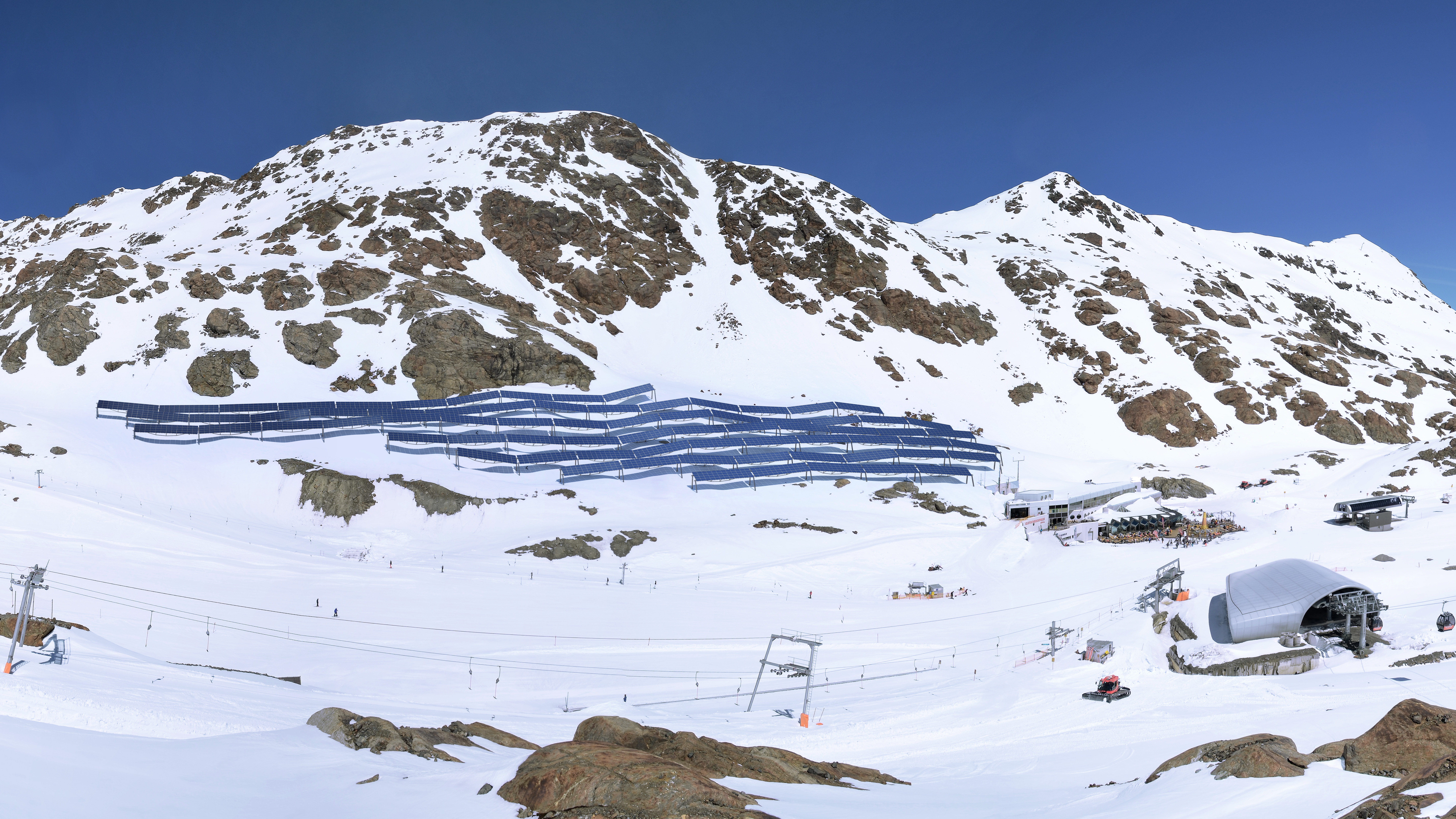 Freifeldanlage am Pitztaler Gletscher im Skigebiet